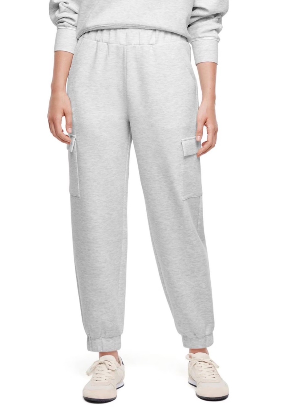 Express Light Gray Cargo Joggers